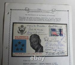 SIGNED First Day Cover by Pall-Bearers at Eisenhowers Funeral, Gen Omar Bradley