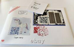 SPECIAL Unicorn First Day Cover Erste Crypto Stamp 1.0 FDC RARE ETH Erstagsbrief