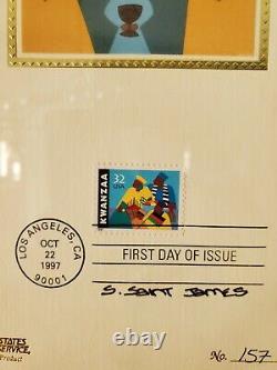 SYNTHIA SAINT JAMES Signed KWANZAA Signature Edition First Day Issue 1997 No 157