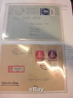 Sammlung Berlin ca. 160 Belege 1949-1955 u. A. R- Briefe FDC viele besser (70037)