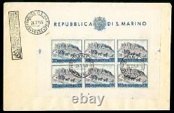 San Marino Stamps # 304 VF Rare First Day Cover Souvenir Sheet