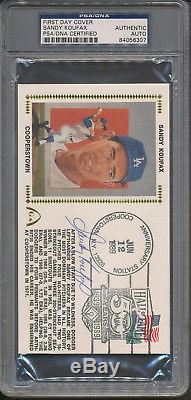 Sandy Koufax Signed First Day Cover PSA/DNA Certified Authentic Auto 6307