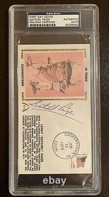 Satchel Paige Autograph Psa/dna Certified First Day Cover