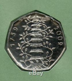 Scarce 2009 Kew Gardens 50p Coin FDC. Uncirculated condition