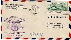 Scott # C18, First Day, Akron, Oct. 4, 1933, Graf Zeppelin to Chicago, Cat. $300