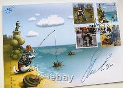 Set FDC Cover Envelope Patron Minesweeper Dog Stamp War Ukraine 2022 Autographs