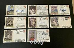 Set of 8 Gateway FDC Cachets 1978 World Series With 6 Autographs & 3 HOF