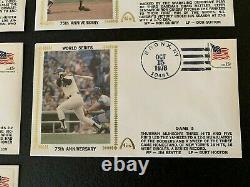 Set of 8 Gateway FDC Cachets 1978 World Series With 6 Autographs & 3 HOF