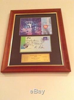 Sherbet Signed Australian Rock N Roll First Day Cover Stamps Framed Memorabilia