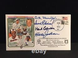 Signed 1982 Hall of Fame Induction Cachet FDC- by all inductees, Hank Aaron