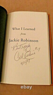 Signed Carl Erskine What I Learned From Jackie 1st Book Cachet Rachel Robinson