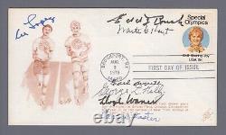 Signed First Day Cover 8/9/79 Cachet 7 Sigs with Hoyt, Roush, L Waner, Lopez B&E