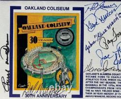 Signed Oakland A's 1972-1974 Legends (14 Sigs) Fdc Autographed First Day Cover