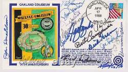 Signed Oakland A's 1972-1974 Legends (15 Sigs) Fdc Autographed First Day Cover
