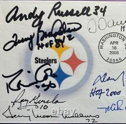 Signed Pittsburgh Steelers Legends (10 Sigs) Fdc Autograph First Day Cover