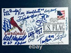 Signed St. Louis Cardinals Legends (17 Sigs) Fdc Autographed First Day Cover