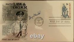 THURGOOD MARSHALL SIGNED FIRST DAY COVER PSA CERTIFIED Law & Order May 17,1968