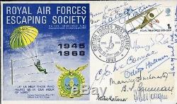 TWELVE WW2 SOE & Resistance agents signed RAF Escaping Society FDC