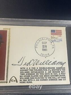 Ted Williams Autographed 1st Day Cover- 40th Anniversary-psa Certified