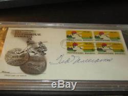 Ted Williams Boston Red Sox Baseball Autographed 1969 First Day Cover PSA SLAB