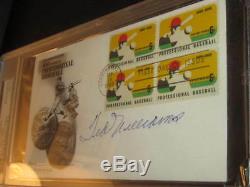 Ted Williams Boston Red Sox Baseball Autographed 1969 First Day Cover PSA SLAB