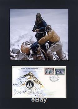 Tenzing Norgay & Ed Hillary autographs, signed first day cover mounted