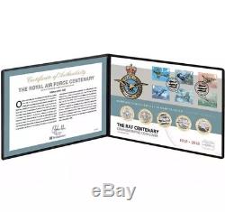 The RAF Centenary 5 X £2 Two Pound Stamp Coin Cover Set COA 141 Of 500 FDC BUNC
