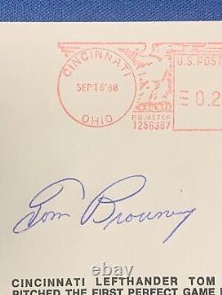 Tom Browning Signed Perfect Game Fdc Ws Champion Cincinnati Reds Psa Dna