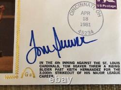 Tom Seaver Signed First Day Cover 300 Victories 8/4/85 Perfect Condition Psa/dna