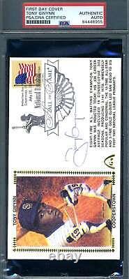 Tony Gwynn PSA DNA Slabbed Signed Hall Of Fame FDC Cache Autograph