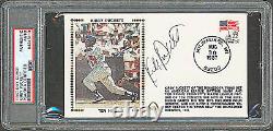 Twins Kirby Puckett Signed First Day Cover Postmarked August 30, 1987 PSA Slab