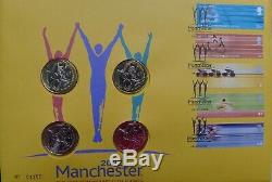 Two Pound £2 2002 Limited Edition Manchester Games First Day PNC Stamp Cover