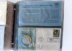 U Innited Nations first day covers & Silver Medals. 1971