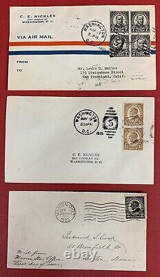 U. S, 1925-1938, Lot of 26 First Day Covers, Incl. #588, 605, 617-619, 620-621
