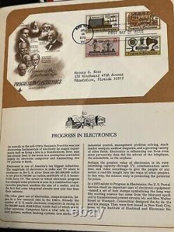 U. S. FIRST DAY COVERS 1973 Postal commemorative Society 36 covers & album Stamps