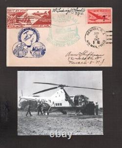 U. S. Postal Cover 5c Helicopter Jan 6, 1947 Staehle Cachet Signed
