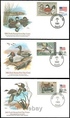 US 1981-84 LOT/5 DUCK STAMP FDC Covers, Wash DC & Des Moines IA Cds's garyposner