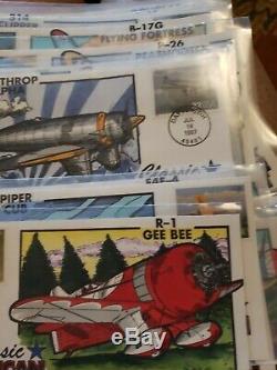 US (1997) COLLINS HAND PAINTED FDC's CLASSIC AMERICAN AIRCRAFT Full. Set 21 Cover