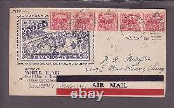 US 629 2c (x5) White Plains on Roessler First Day Cover From White Plains NY VF