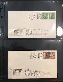 US 658-668 Kansas Overprint PAIRS Matched Set of Washington First Day Covers