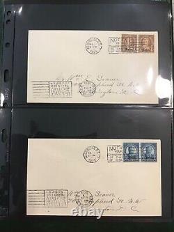 US 658-668 Kansas Overprint PAIRS Matched Set of Washington First Day Covers