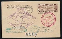 US C14 $1.30 Graf Zeppelin Flown First Day Post Card to Jamestown NY VF SCV $900