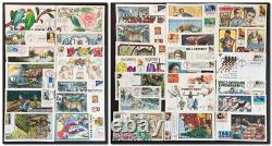 US Collins FDC Lot of 34 Collection 1990s Hand Painted Covers FDC I