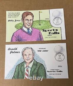 US FDC Collins Hand-Painted #5203-10 Set 12 Sports Balls 2017