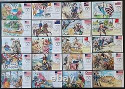 US FDC Collins Scott # 3403 Stars and Stripes Complete Set of 20 Covers- 2000