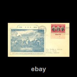 US Stamp Regular Issues Used, VF S#703 FDC, Pl #29, scarce cachet, stamp withplate