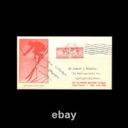 US Stamp Regular Issues Used, VF S#716 FDC, PL. 41, signed by youngest athlete