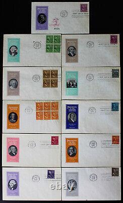 US Stamps # 803-34 XF Cachet Unaddressed All Matched Set Of First Day Covers