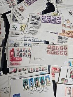 US Stamps Collection Lot of 230 Unaddressed Booklet Pane First Day Covers FDCs