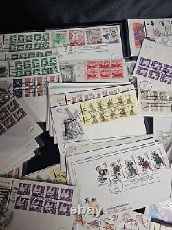 US Stamps Collection Lot of 230 Unaddressed Booklet Pane First Day Covers FDCs